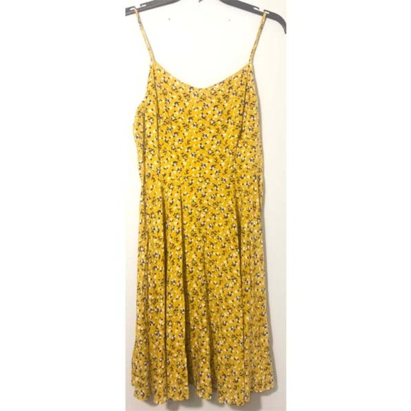 Navy Yellow Floral Sundress - Picture 1 of 4